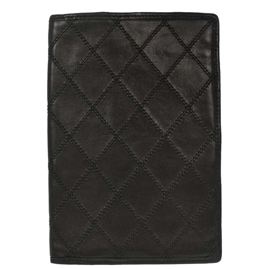 Chanel 2014 Black Lambskin Bicolore Wallet
