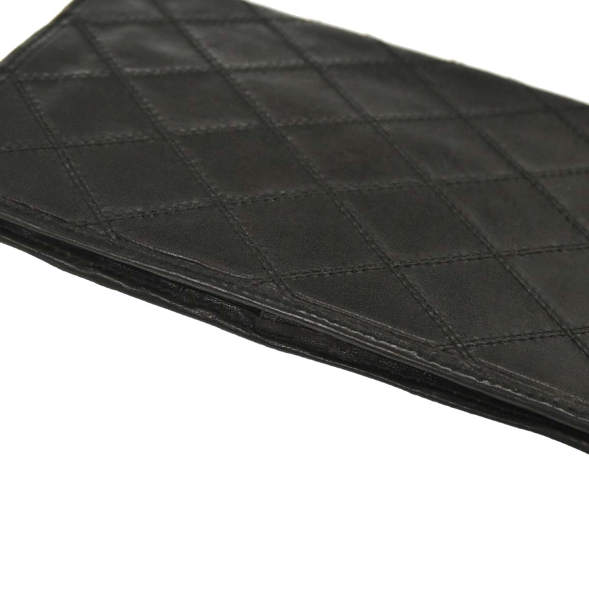 Chanel 2014 Black Lambskin Bicolore Wallet
