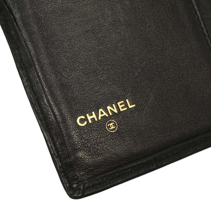 Chanel 2014 Black Lambskin Bicolore Wallet