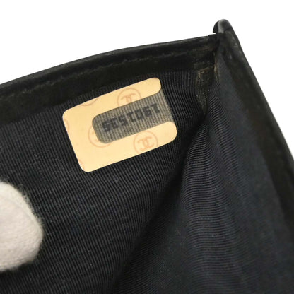 Chanel 2014 Black Lambskin Bicolore Wallet