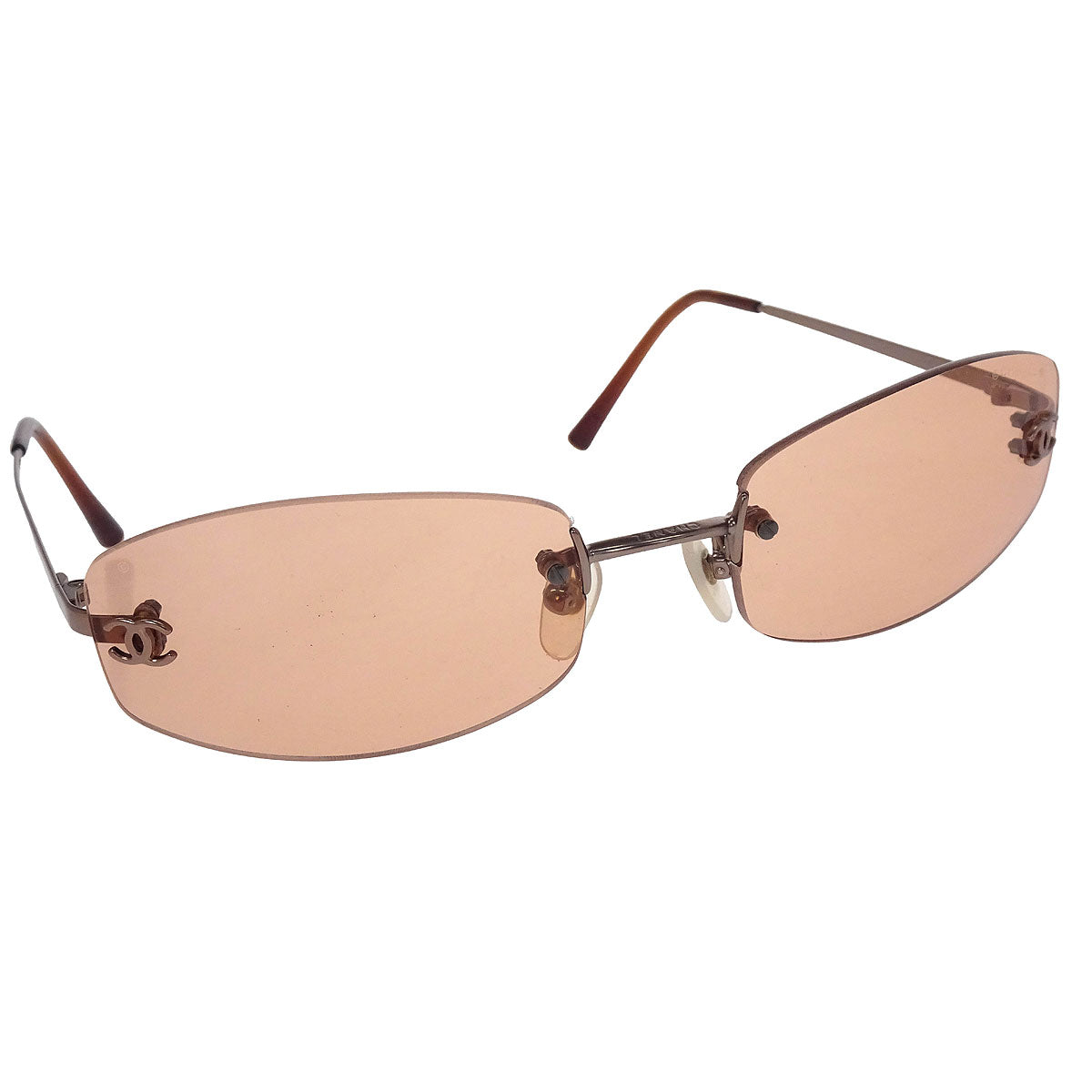 Chanel Sunglasses Eyewear Orange Small Good