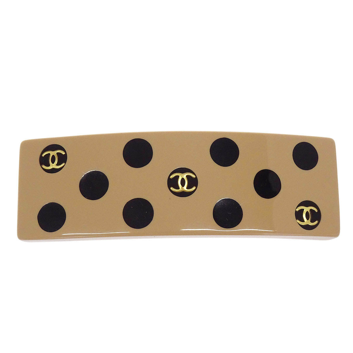Chanel Barrette Hair Accessories Beige Acrylic 00A