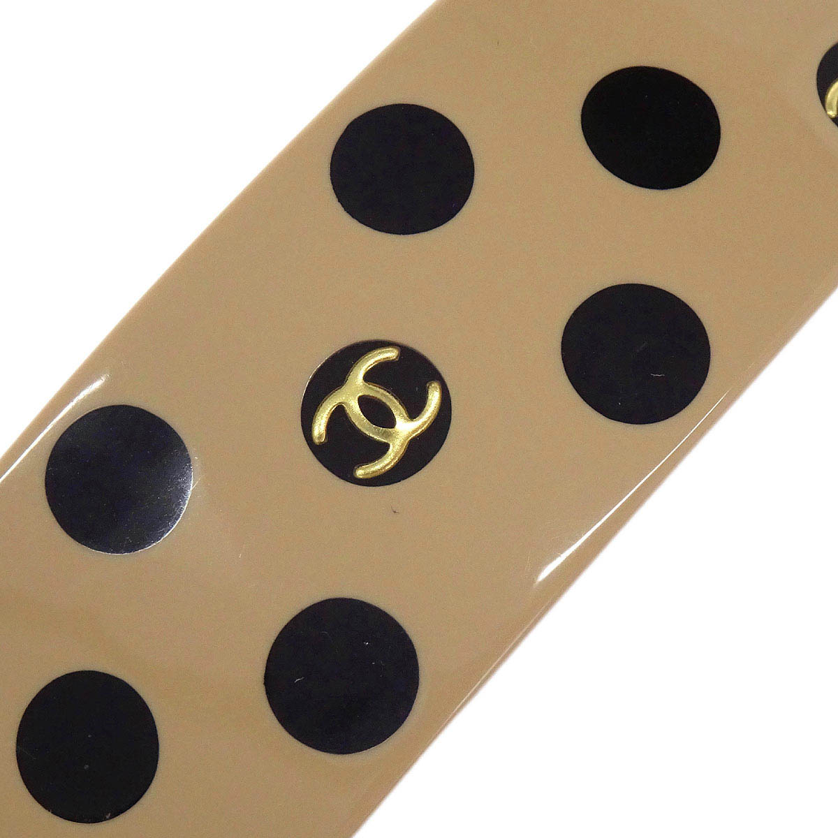 Chanel Barrette Hair Accessories Beige Acrylic 00A