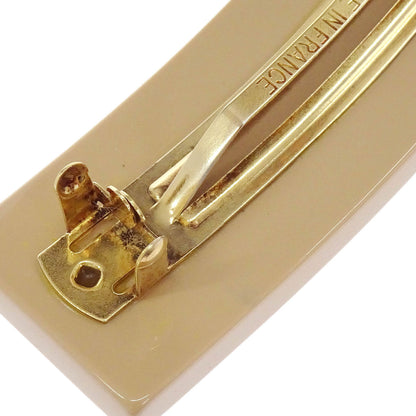 Chanel Barrette Hair Accessories Beige Acrylic 00A
