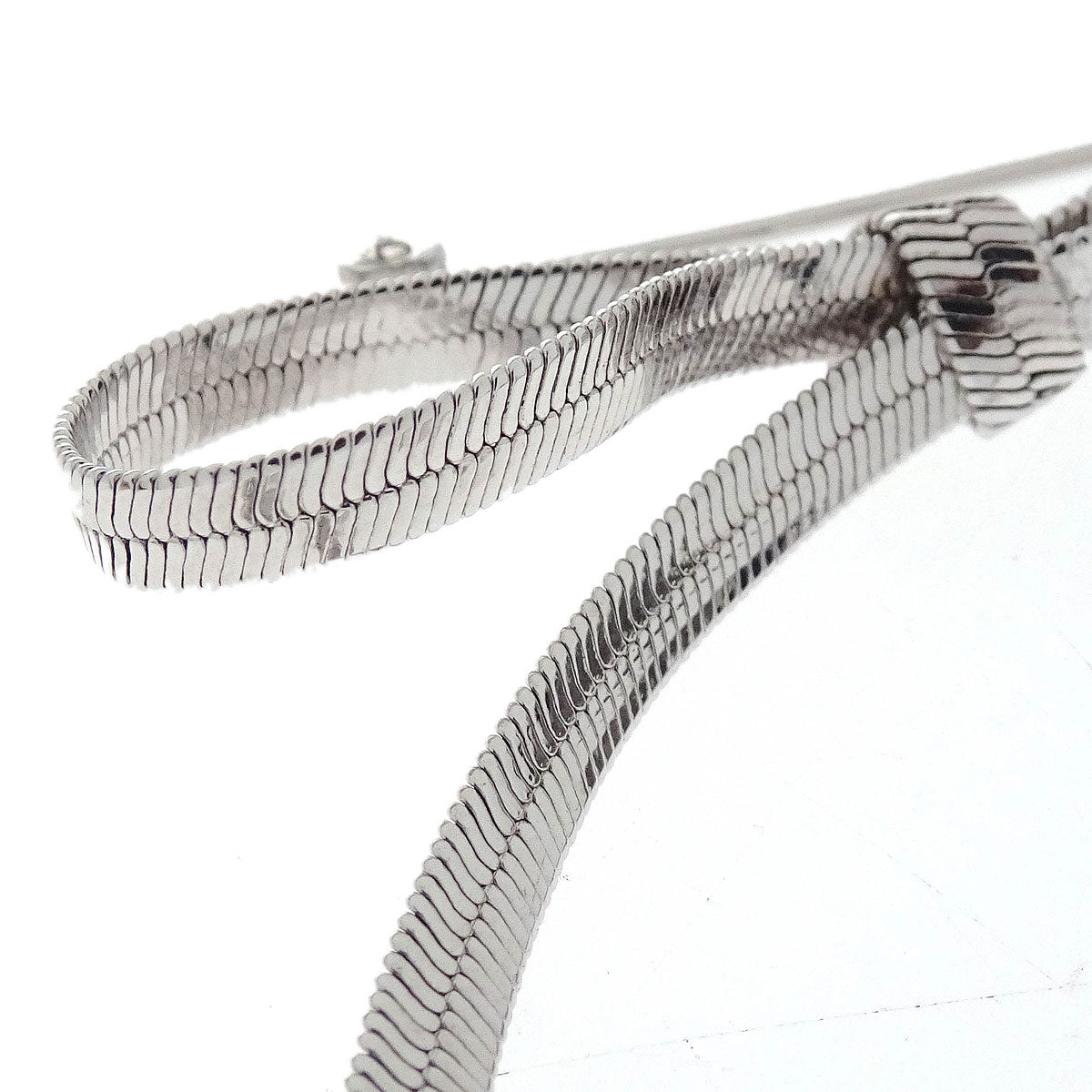 Christian Dior Brooch Pin Bow Silver