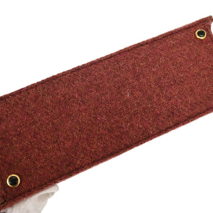 Chanel Brown Wool Straight Flap Shoulder Bag