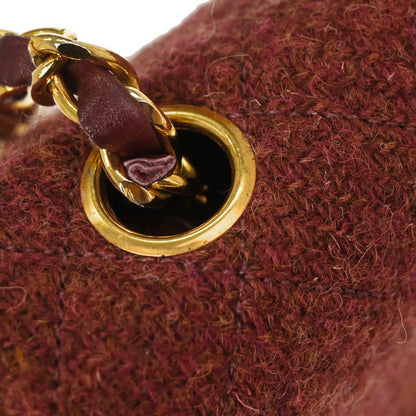 Chanel Brown Wool Straight Flap Shoulder Bag
