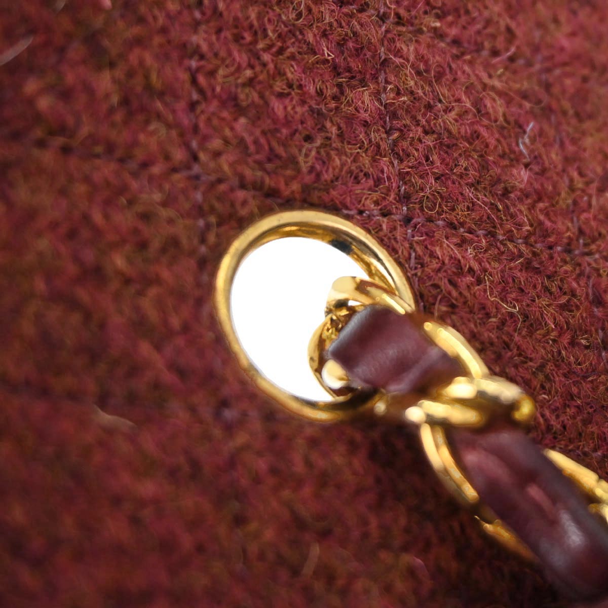 Chanel Brown Wool Straight Flap Shoulder Bag