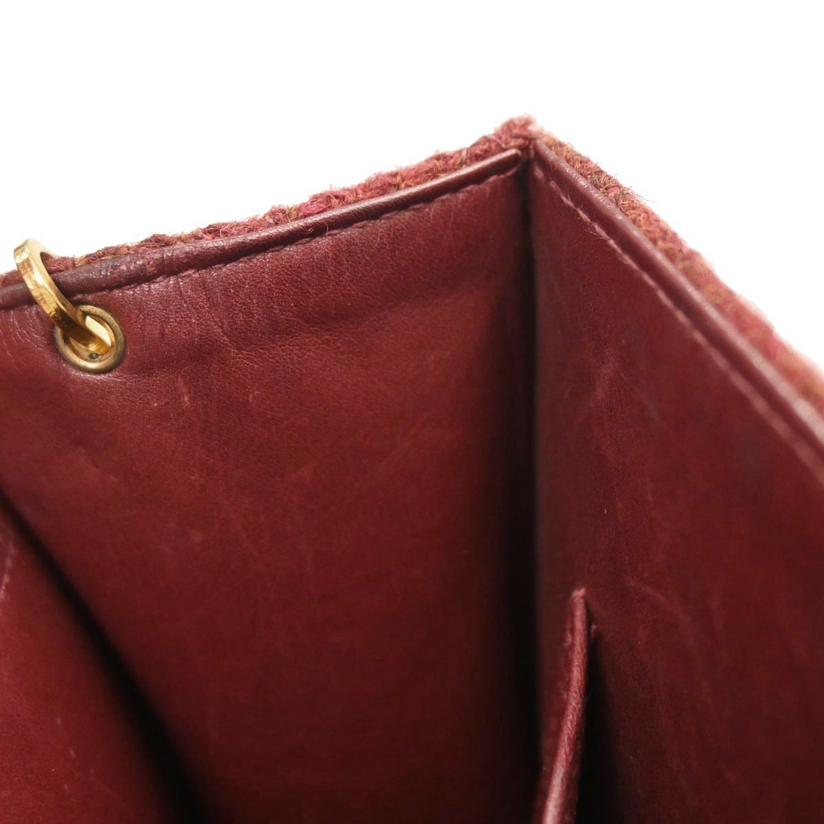 Chanel Brown Wool Straight Flap Shoulder Bag
