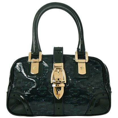 Gucci Green PVC Horsebit Pattern Handbag