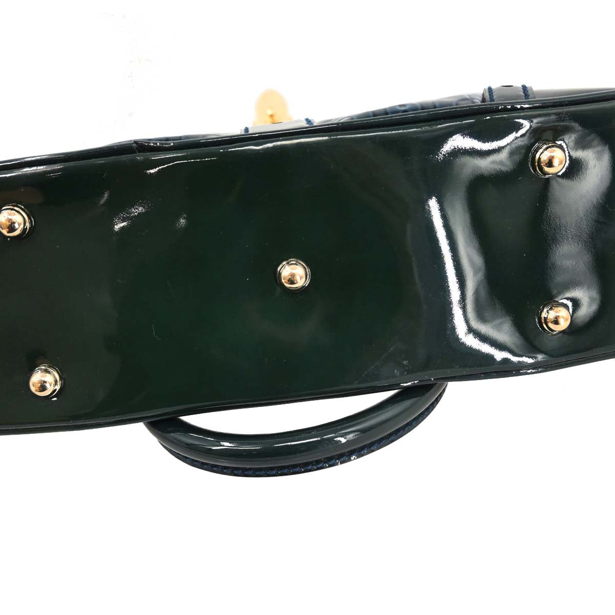 Gucci Green PVC Horsebit Pattern Handbag