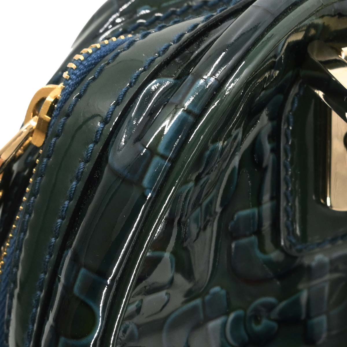 Gucci Green PVC Horsebit Pattern Handbag