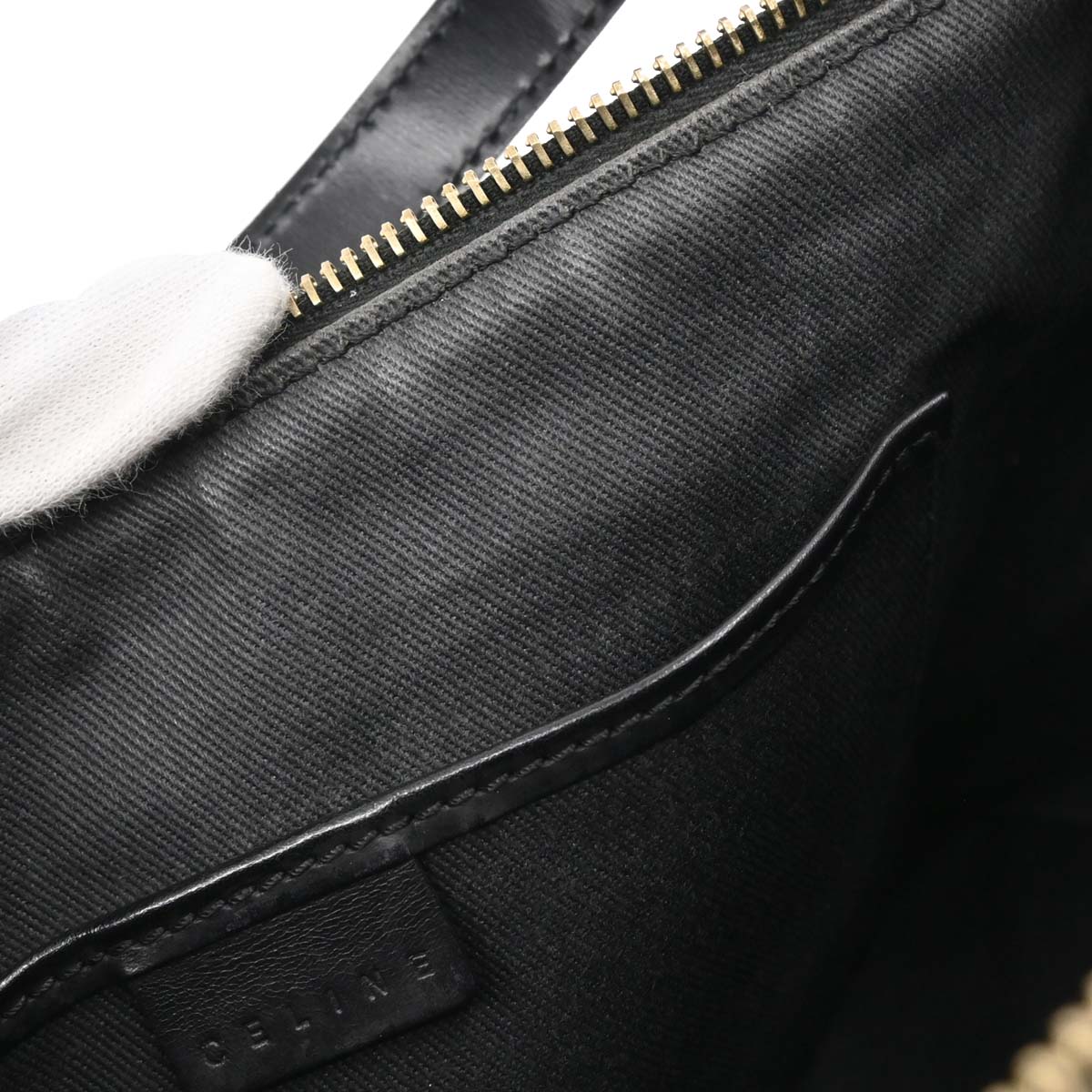 Celine Black Macadam Handbag