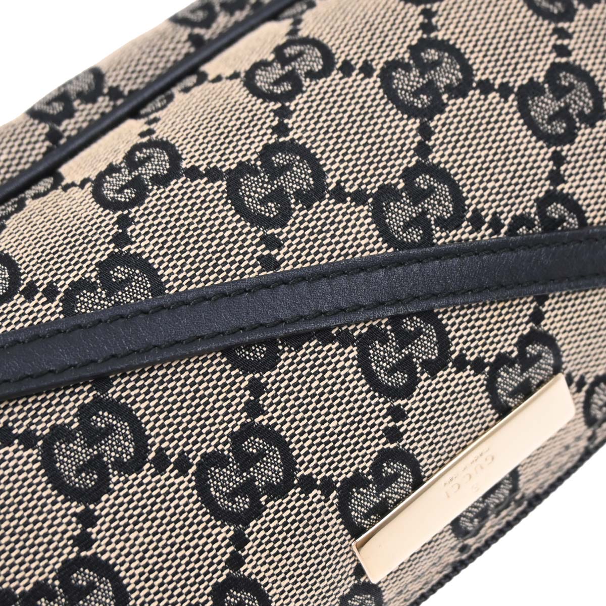 Gucci Beige Black GG Handbag