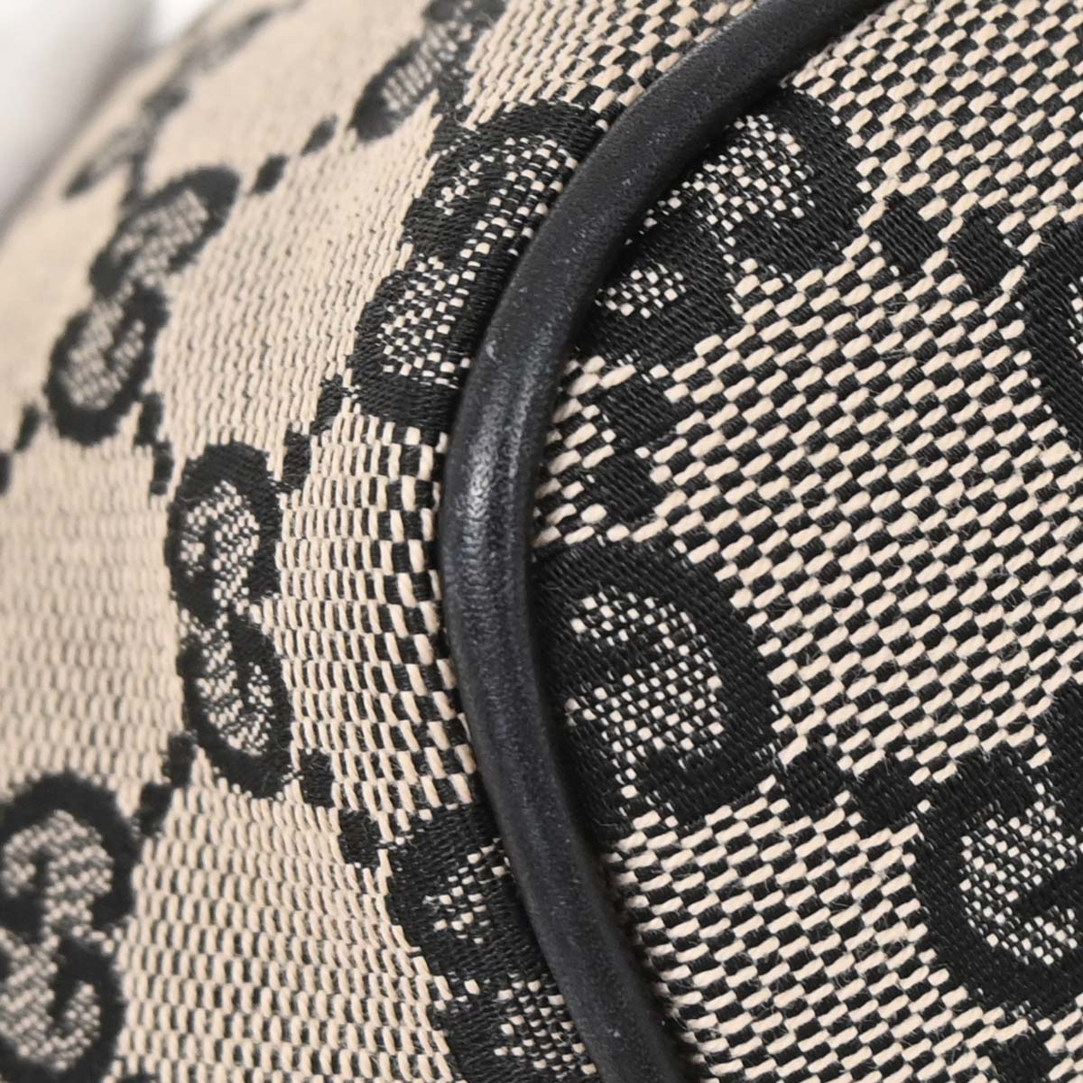 Gucci Beige Black GG Handbag