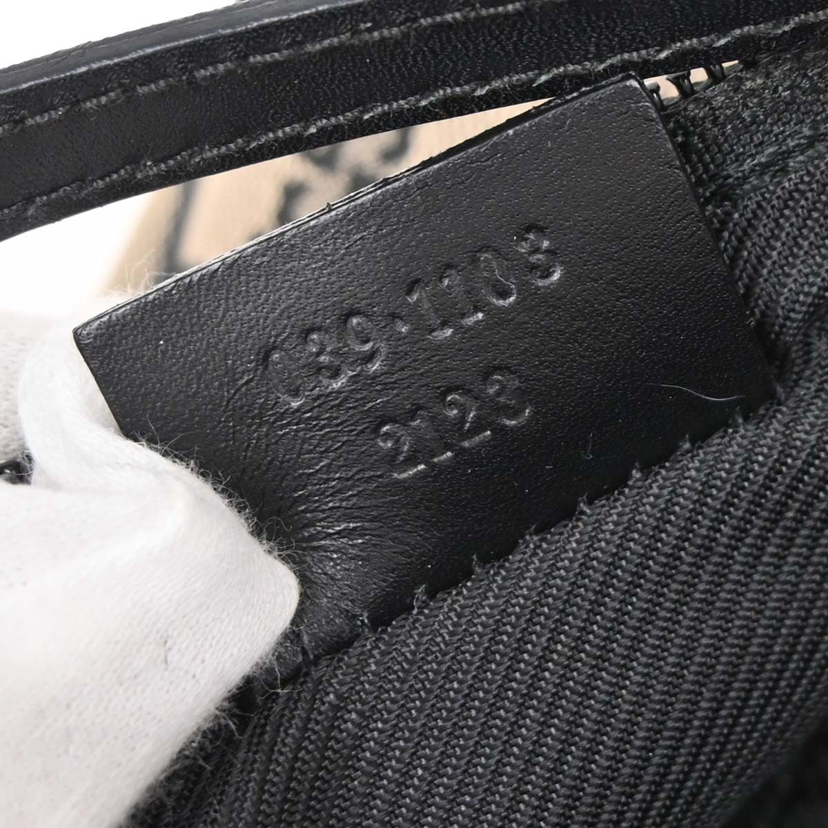 Gucci Beige Black GG Handbag