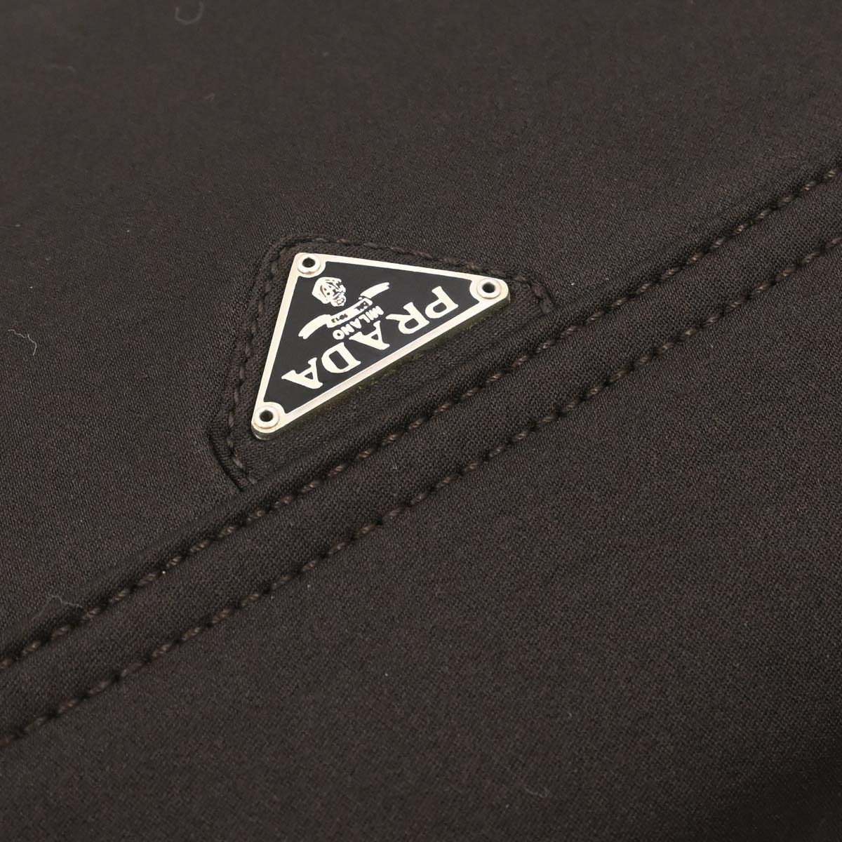 Prada Brown Nylon Top Handle Handbag