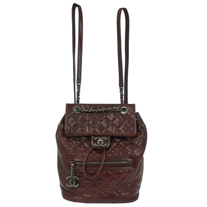 Chanel 2017 Bordeaux Calfskin Paris-Salzburg Mountain Backpack