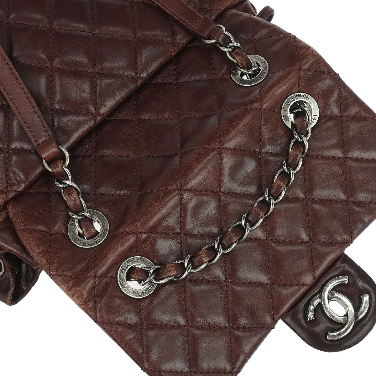 Chanel 2017 Bordeaux Calfskin Paris-Salzburg Mountain Backpack