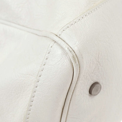 Balenciaga White Squash 2way Duffle Shoulder Handbag