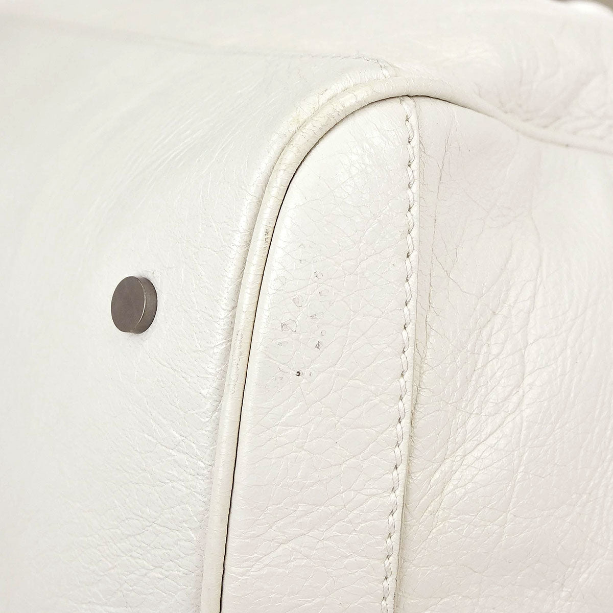 Balenciaga White Squash 2way Duffle Shoulder Handbag