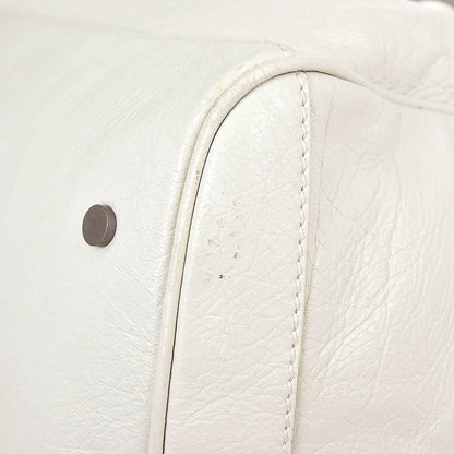 Balenciaga White Squash 2way Duffle Shoulder Handbag