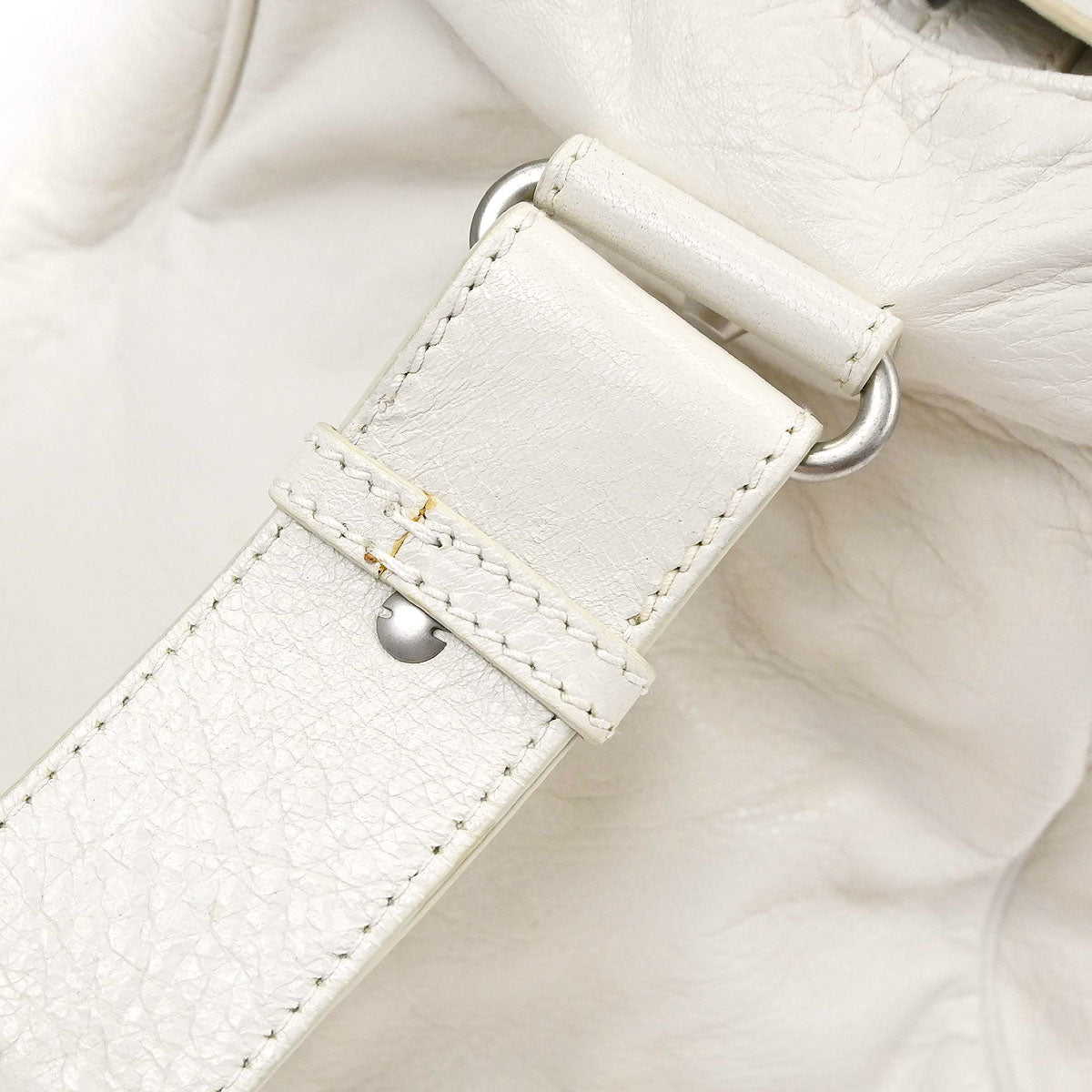 Balenciaga White Squash 2way Duffle Shoulder Handbag