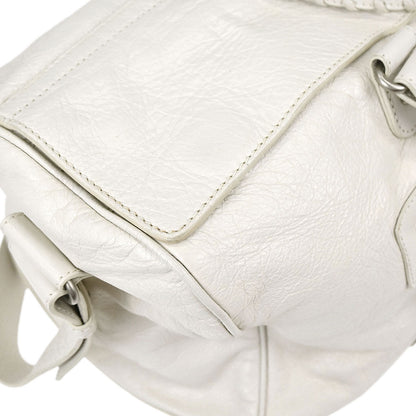 Balenciaga White Squash 2way Duffle Shoulder Handbag