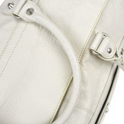 Balenciaga White Squash 2way Duffle Shoulder Handbag