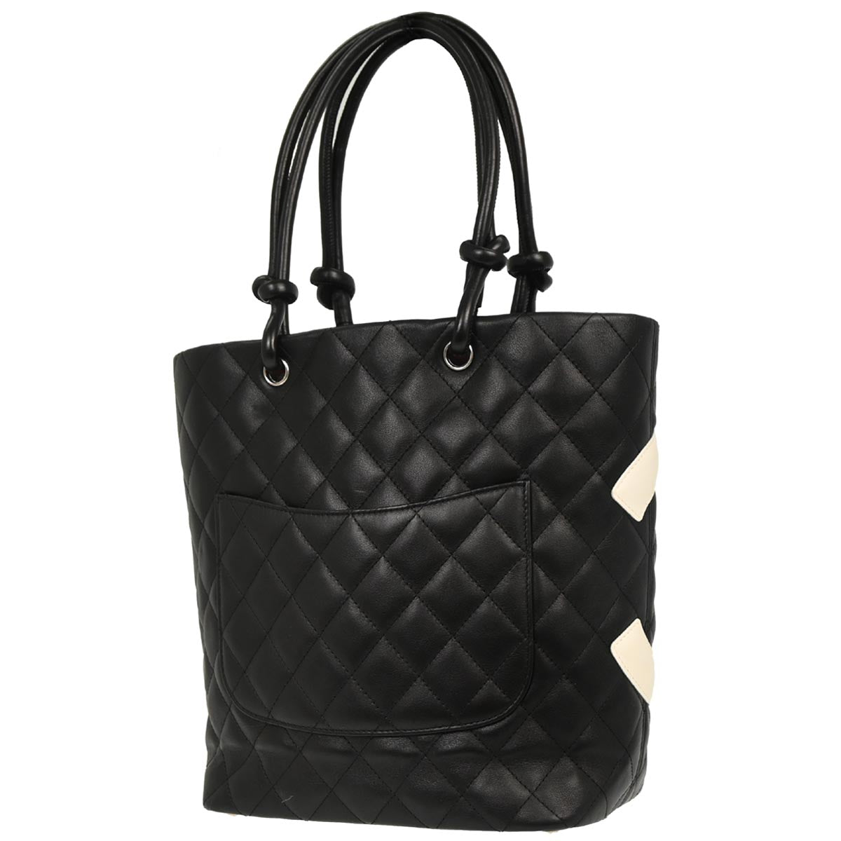 Chanel Black Calfskin Cambon Ligne Tote Handbag