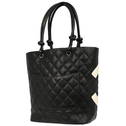 Chanel Black Calfskin Cambon Ligne Tote Handbag
