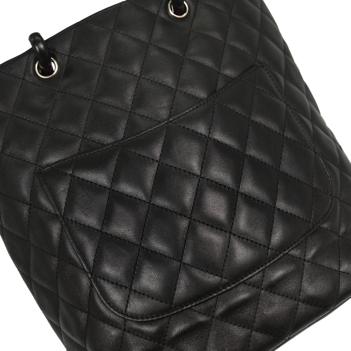 Chanel Black Calfskin Cambon Ligne Tote Handbag