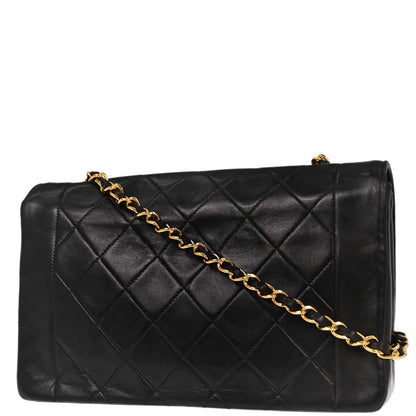 Chanel Black Lambskin Medium Diana Shoulder Bag