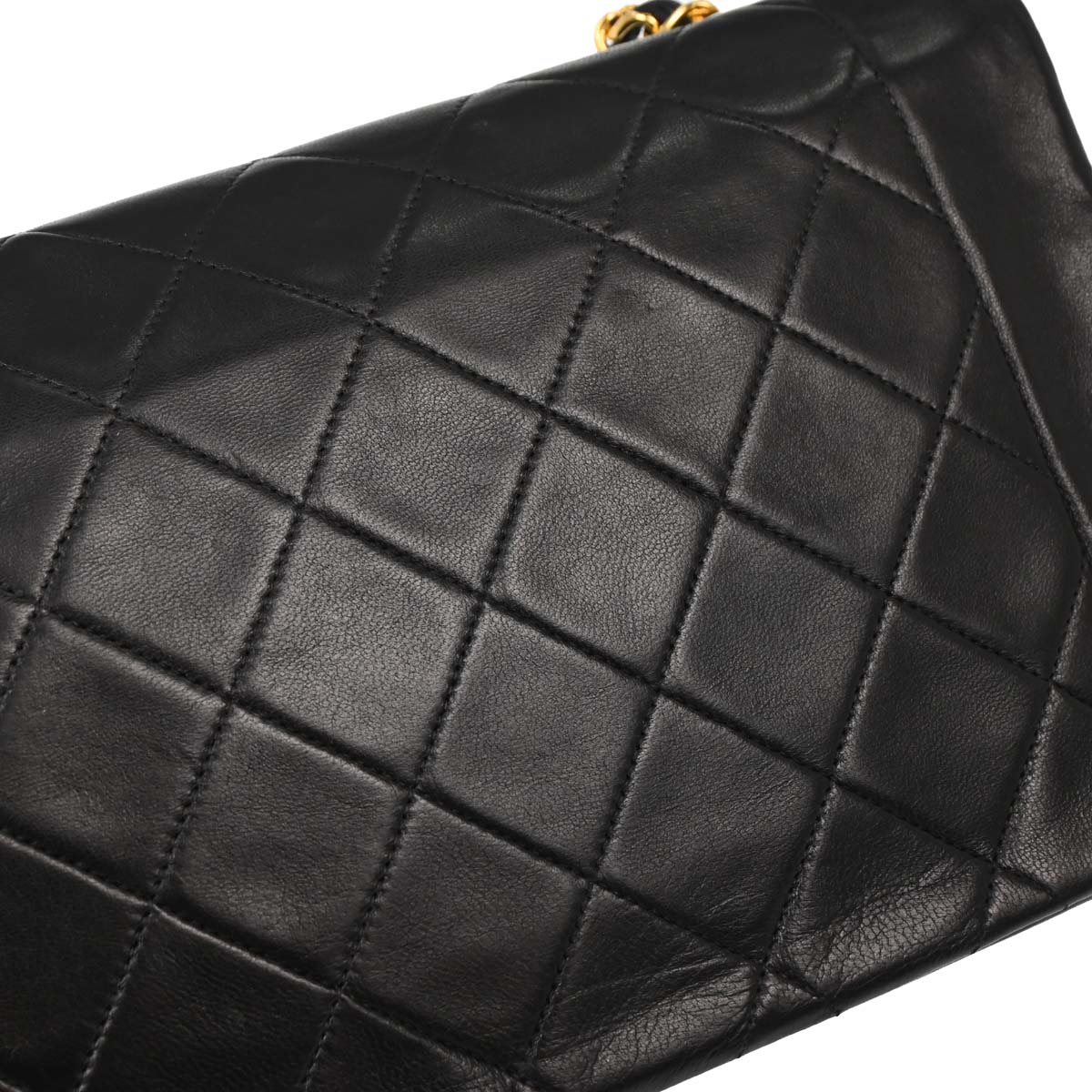 Chanel Black Lambskin Medium Diana Shoulder Bag