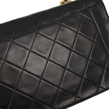 Chanel Black Lambskin Medium Diana Shoulder Bag