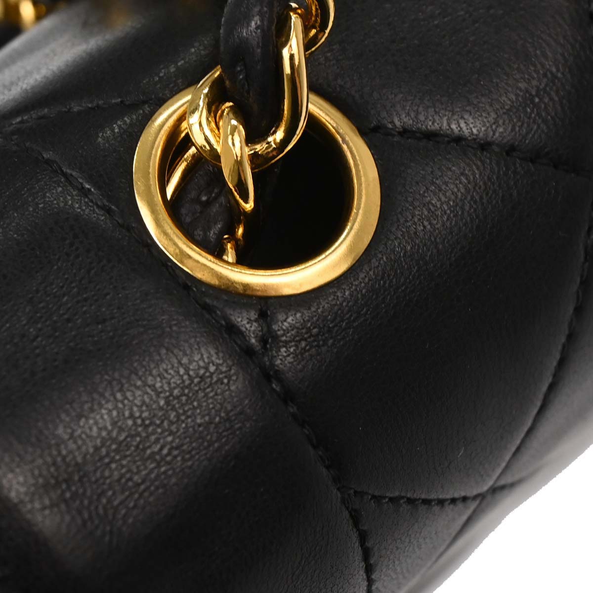 Chanel Black Lambskin Medium Diana Shoulder Bag