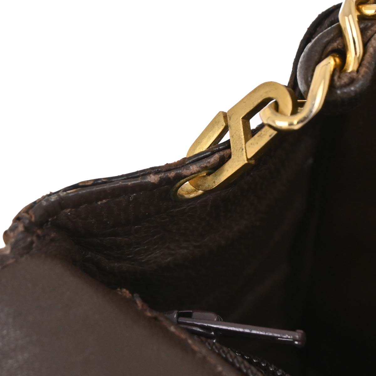 Chanel * 1986-1988 Brown Crocodile Mini Classic Square Flap Shoulder Bag 17