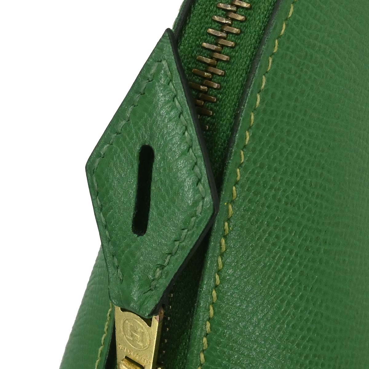 Hermes Green Courchevel Bolide 35 2way Shoulder Handbag