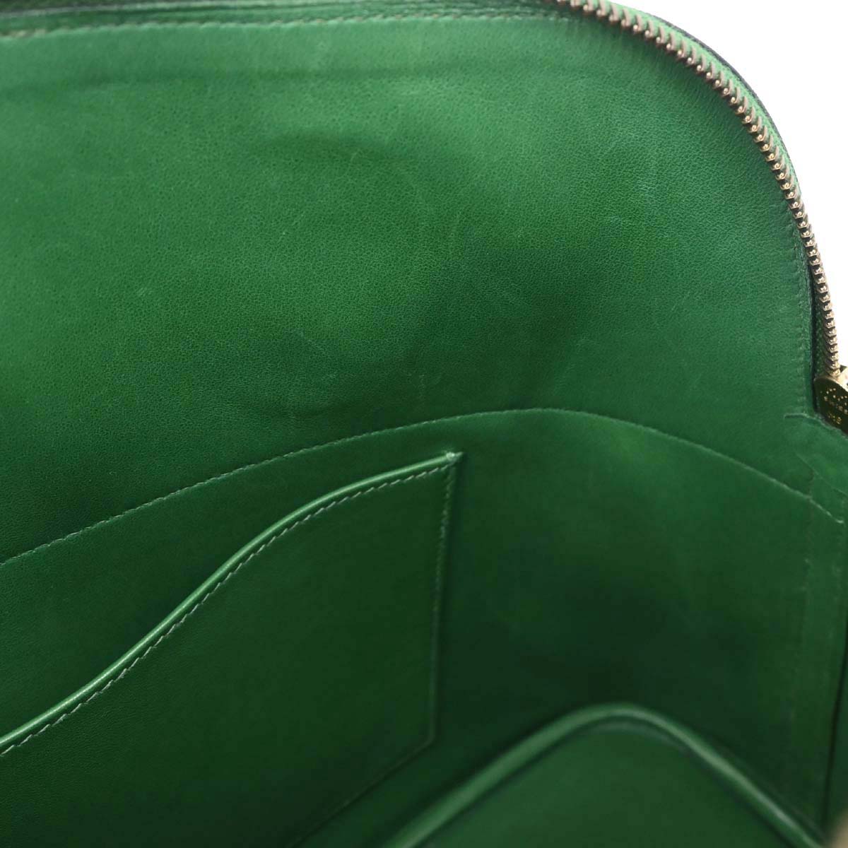 Hermes Green Courchevel Bolide 35 2way Shoulder Handbag