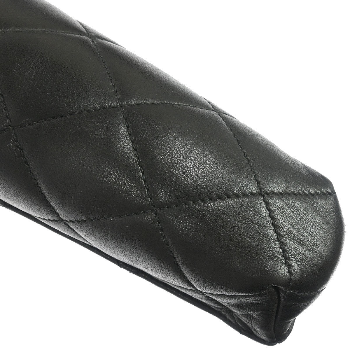 Chanel Black Folding Umbrella & Bag Set Small Good
