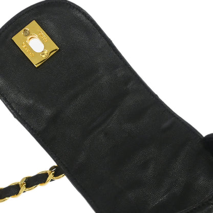 Chanel Black Folding Umbrella & Bag Set Small Good