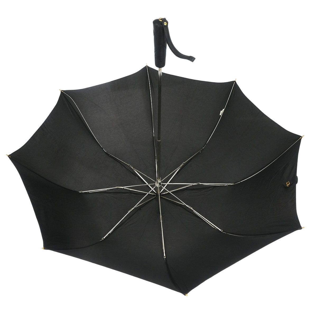 Chanel Black Folding Umbrella & Bag Set Small Good
