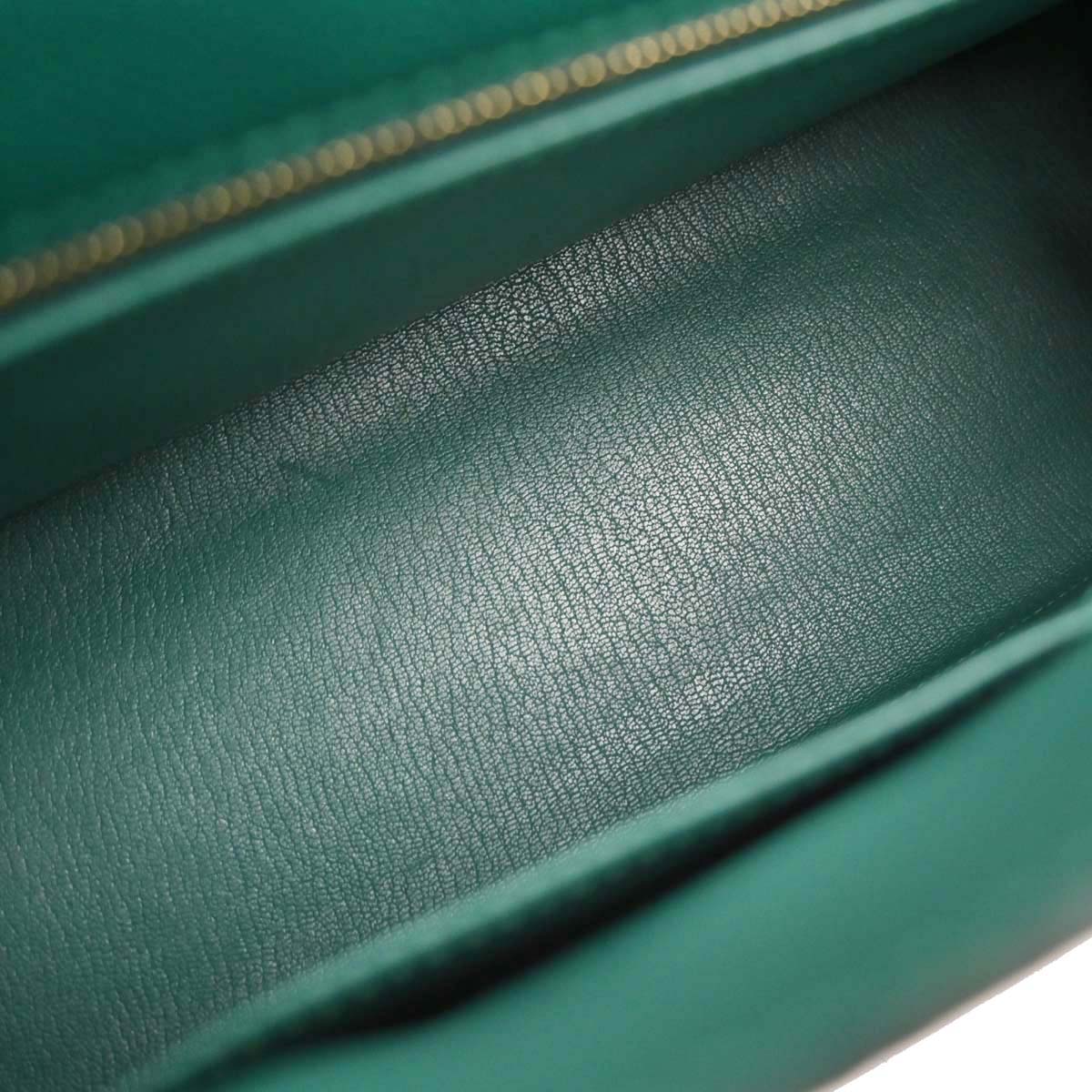 Hermes Vert Vertigo Epsom Kelly 32 Sellier 2way Shoulder Handbag