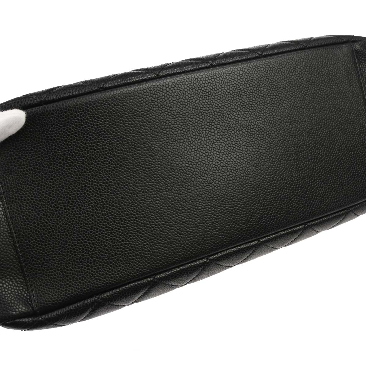 Chanel Black Caviar Skin Grand Shopping Tote GST Chain Handbag