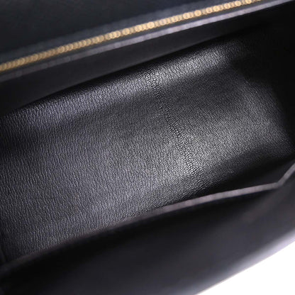 Hermes Black Epsom Kelly 32 Sellier 2way Shoulder Handbag