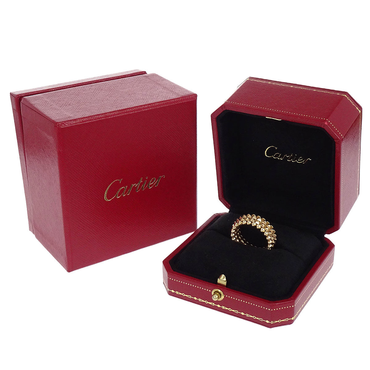 Cartier Double Clash de Cartier LM Ring TSY365 Au750 Gold #59 #56 Jewelry