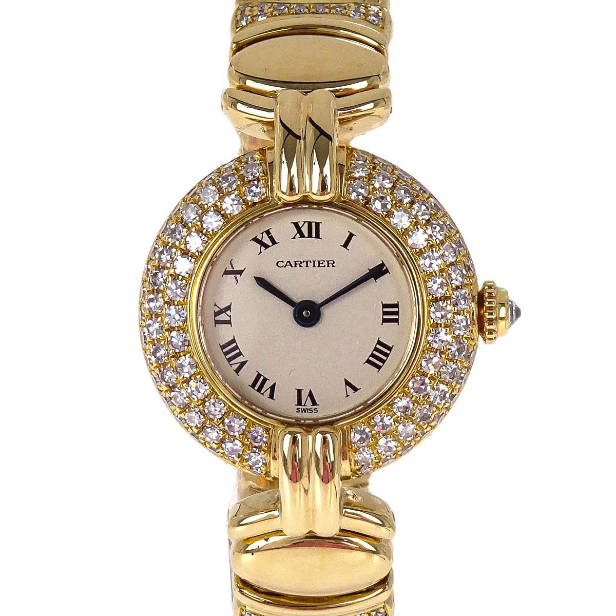 Cartier Must Colisee SM 23mm Ref.0581 Quartz Watch 18KYG Diamond