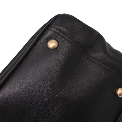 Chanel 2002-2003 Black Lambskin Camellia Tote Bag