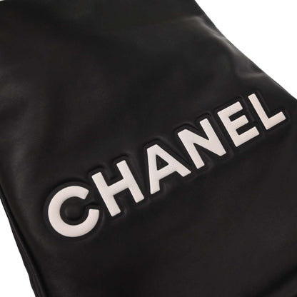 Chanel 2002-2003 Black Lambskin Camellia Tote Bag