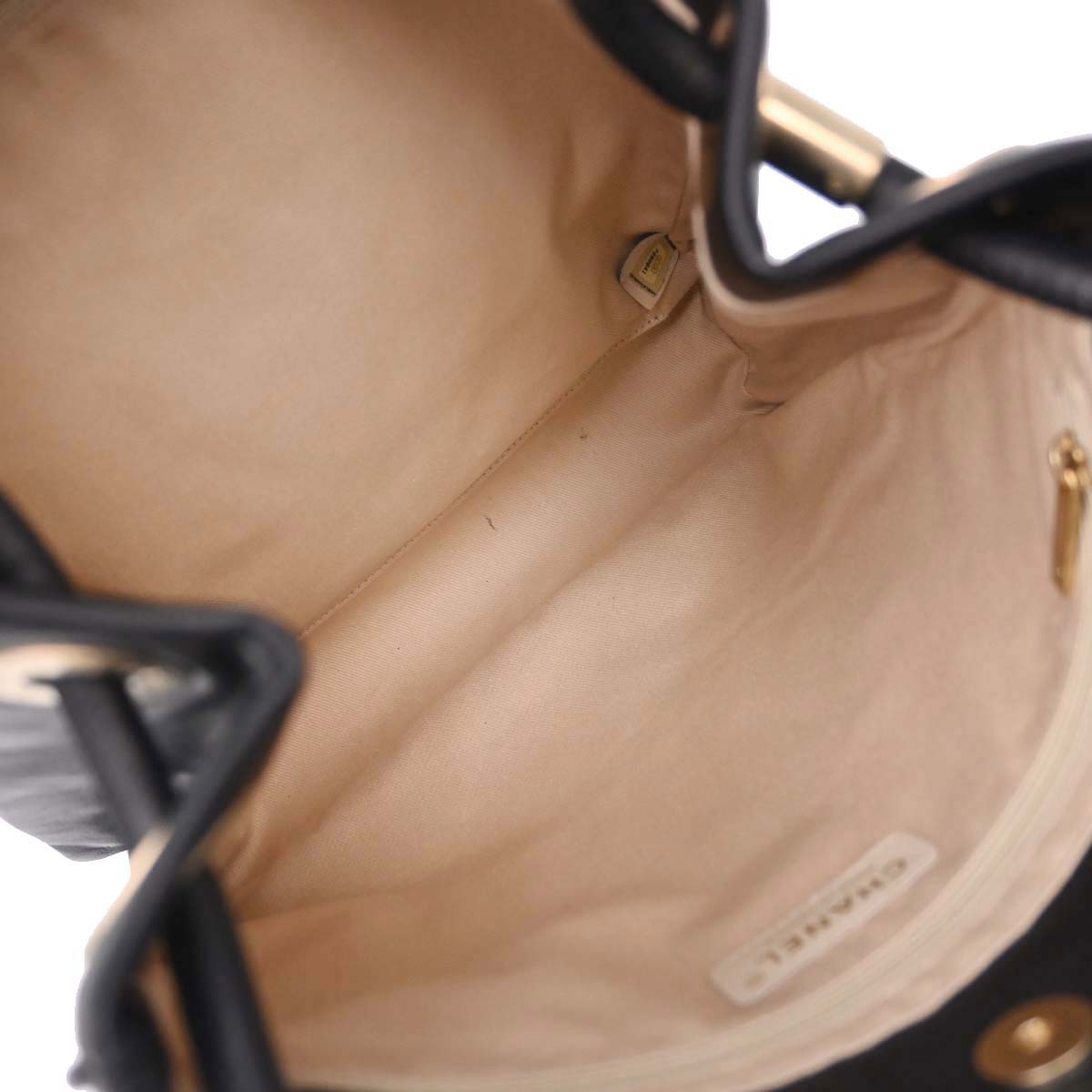 Chanel 2002-2003 Black Lambskin Camellia Tote Bag
